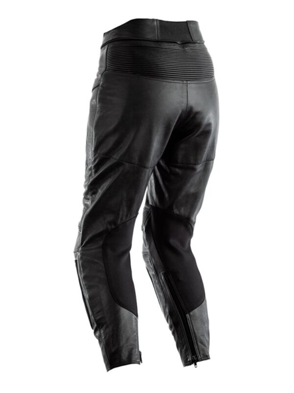Custom Black And Grey Motorcycle Leather Pant - Image 2