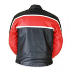 Custom Black And Red Motorcycle Leather Jacket - Image 2