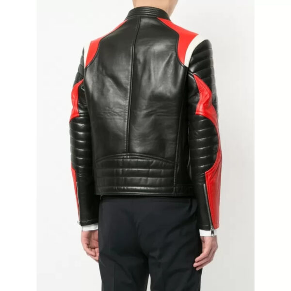 Custom Black And Red Motorcycle Racing Jacket - Image 2