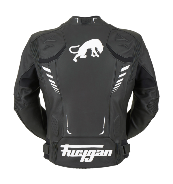 Custom Black And White Racing Motorcycle Jacket - Image 2