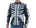 Custom Black And White Skeleton Bones Racing Jacket