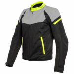 Custom Black , Grey and Yellow Motorcycle Leather Jacket