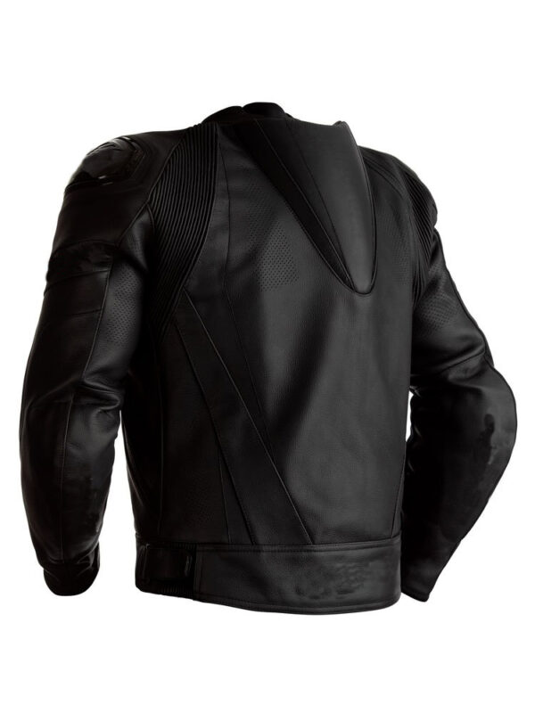 custom Black leather motorcycle Leather jacket - Image 2