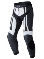 Custom Black , White motorcycle Leather Pant