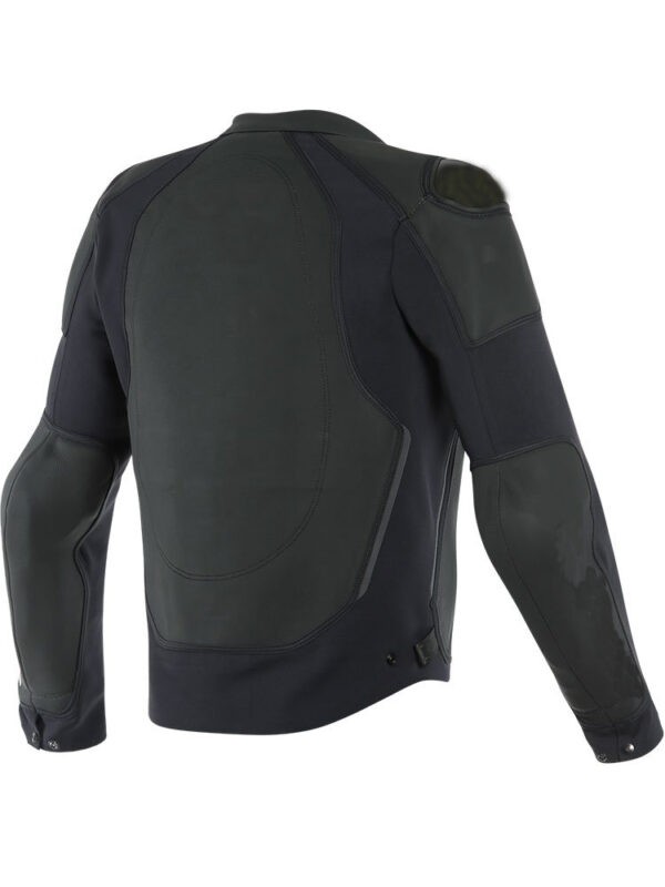 Custom Black White Motorcycle Racing Jacket - Image 2