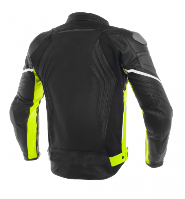 Custom Black Yellow Motorcycle Jacket - Image 2