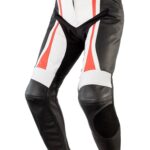 Custom Black,Red motorcycle Leather Pant