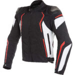 Custom Black,White And Red Motorcycle Racing Jacket