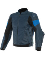 Custom Blue and Black Motorcycle Leather Jacket