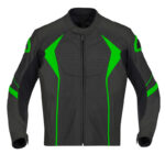 Custom Green And Black Motorcycle Leather Jacket