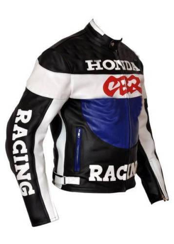 custom-honda-cbr-black-blue-motorcycle-leather-jacket-with-safety-pads.jpg Custom Honda Cbr Black Blue Motorcycle Leather Jacket With Safety Pads - Image 1