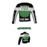Custom HONDA Green CBR Motorcycle Racing Leather Jacket