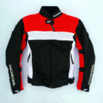 Custom HONDA Red And Black Motorcycle Leather Jacket