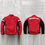 Custom Honda Red motorcycle racing jacket - Image 2