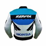 Custom Honda Repsol Blue Motorcycle Team Textile Jacket - Image 2
