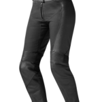 Custom Jet Black Leather Motorcycle Pant