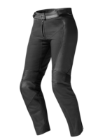 Custom Jet Black Leather Motorcycle Pant