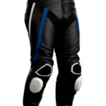 Custom Man Black And Blue Motorcycle Leather Racing Pants