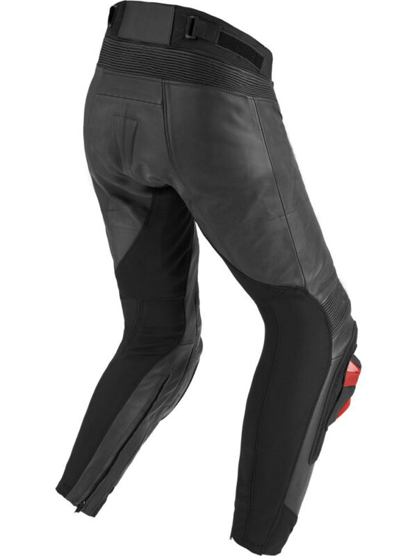 Custom Man Black Motorcycle Racing Pant With Red Pads - Image 2