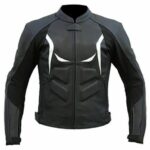 Custom Motorbike Black And White Racing Jacket