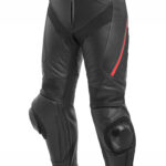 Custom Motorcycle Black leather Racing Pant with red strip