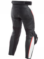 Custom Motorcycle Black Red And White leather Racing Pant - Image 2