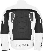 Custom Motorcycle Black & White Motorcycle Jacket - Image 2