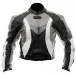 Custom Protective Gear White,Black And Grey Motorcycle Jacket