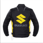 custom Suzuki Yellow Textile Motorcycle Jacket - Image 2