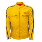 Custom Yellow And Red Motorcycle Racing Jacket