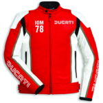 Ducati Mens Motorcycle Jacket Red White