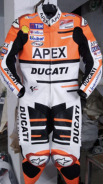 Ducati Apex Motorbike Racing Leather Suit Ce Approved