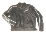 Ducati Black And White Strips Leather Motorcycle Jacket - Image 3