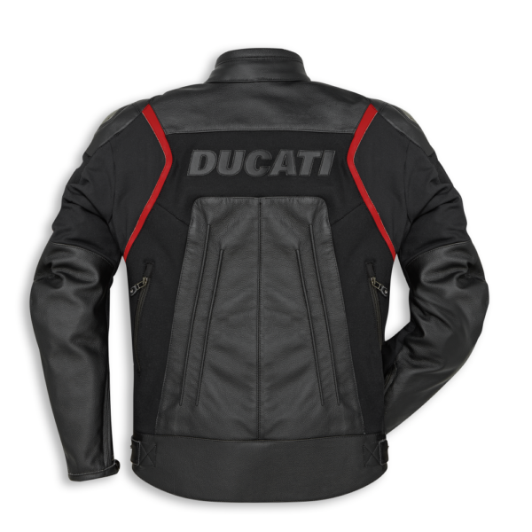 Ducati Black Motorbike Racing Leather Jacket Ce Approved - Image 2