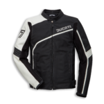 Ducati Coarse Black And White Motorcycle Jacket