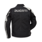 Ducati Coarse Black And White Motorcycle Jacket - Image 2