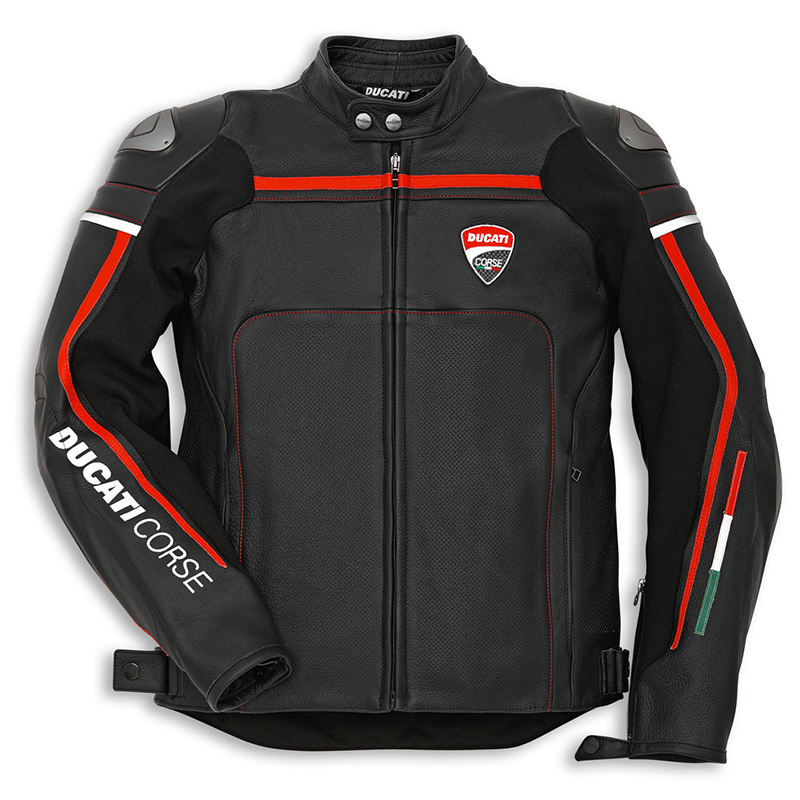 ducati-corse-black-motorcycle-jacket-2.jpg Ducati Corse Black Motorcycle Jacket - Image 1