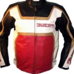 Ducati Green And Red Racing Motorcycle Leather Jacket