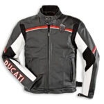 Ducati Red Black And White Leather Motorcycle Jacket