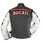 Ducati Red Black And White Leather Motorcycle Jacket - Image 2