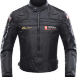 Duhan Black Safety Pads Motorcycle Jacket