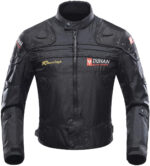 Duhan Black Safety Pads Motorcycle Jacket