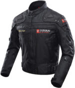 Duhan Black Safety Pads Motorcycle Jacket - Image 3