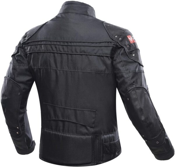 Duhan Black Safety Pads Motorcycle Jacket - Image 2