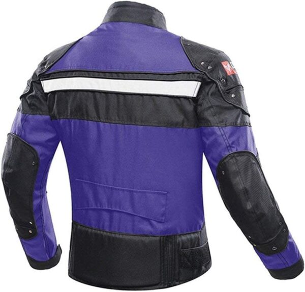 Duhan Purple And Black Motorcycle Jacket - Image 3