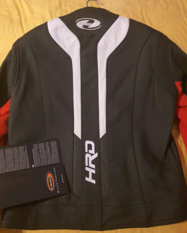 Black And Red Motorcycle Jacket With Armor Protection - Image 2