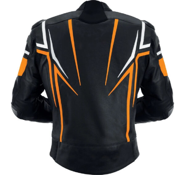 Genuine Leather motorcycle biker riding Jacket Black - Image 2