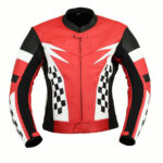 Genuine Leather Red Motorcycle Armour Jacket