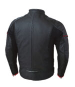Honda Black And Red Motorcycle Racing Leather Jacket - Image 2