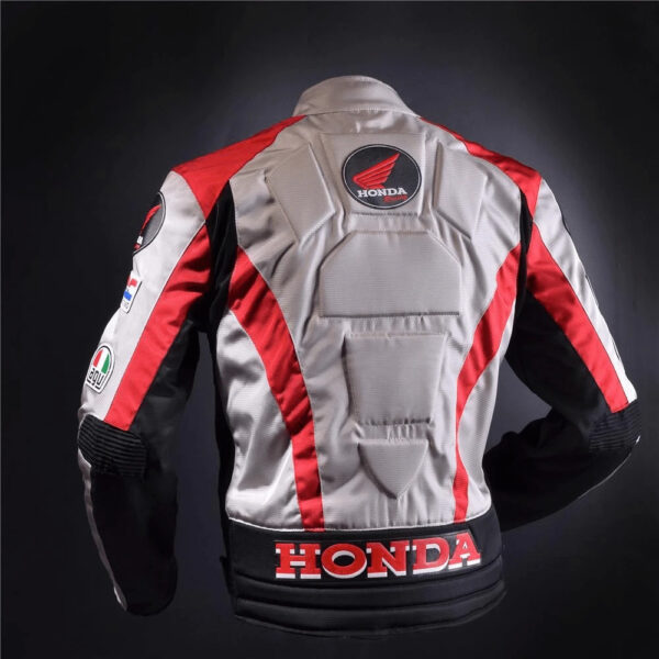 HONDA HRC Red And Grey Motorcycle Jacket - Image 2